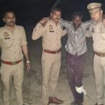 बलिया में पुलिस ने इनामी बदमाश को मुठभेड़ में किया गिरफ्तार