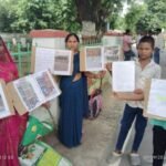 बलिया में विधवा ने न्याय के लिए डीएम दफ्तर पर बच्चों के साथ दिया धरना, डीएम ने किया आश्वस्त